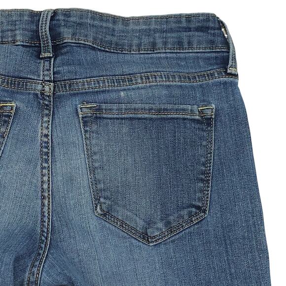Old Navy Jeans Womens 4 Blue Skinny Rockstar Mid Rise Distressed Medium Wash - Picture 11 of 13